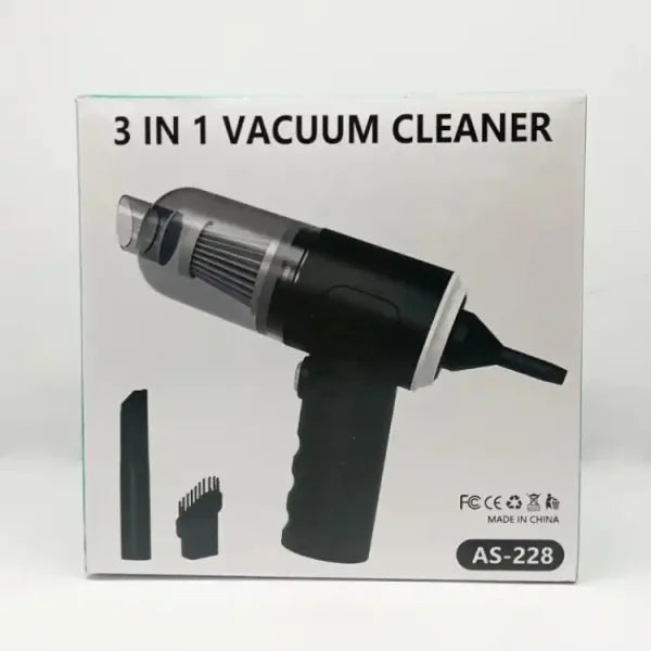 3 In 1 Portable Vacuum Cleaner Duster Blower Air Pump Wireless Hand-held Cleaning For Car Or Home (model As-228)