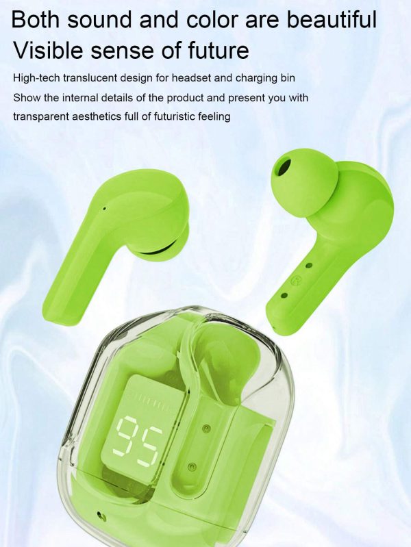 Air31 Earbuds Wireless Crystal Transparent Body ( Random Color ) Very comfortable and reliable for men and women.